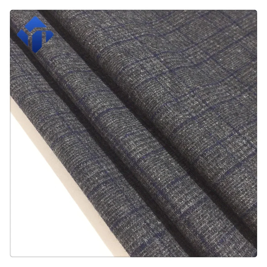 
200gsm and wool polyester cotton blend material check tartan plaid flannel fabric 