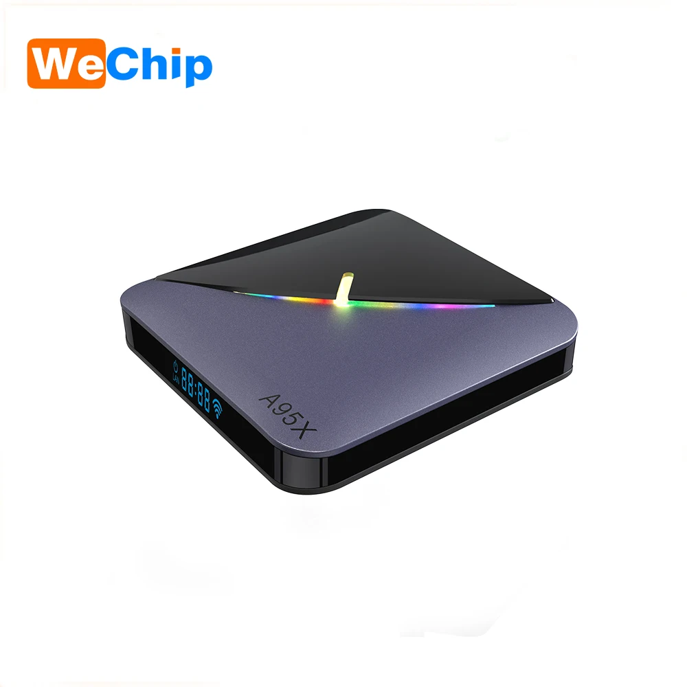 
RGB Light tv box Android 9.0 amlogic s905x3 a95xf3 slim plex media server 