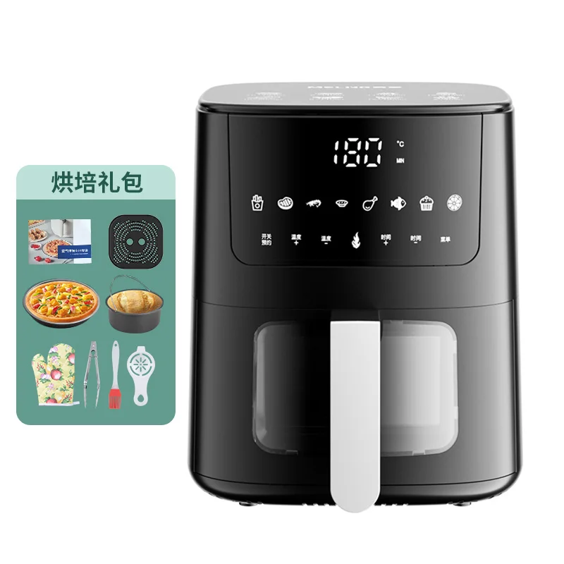 Wholesale Custom Smart Kitchen Accessories Healthy Oil Free Electric 6L Household Digital Screen Oven Air Fryers Without Oil