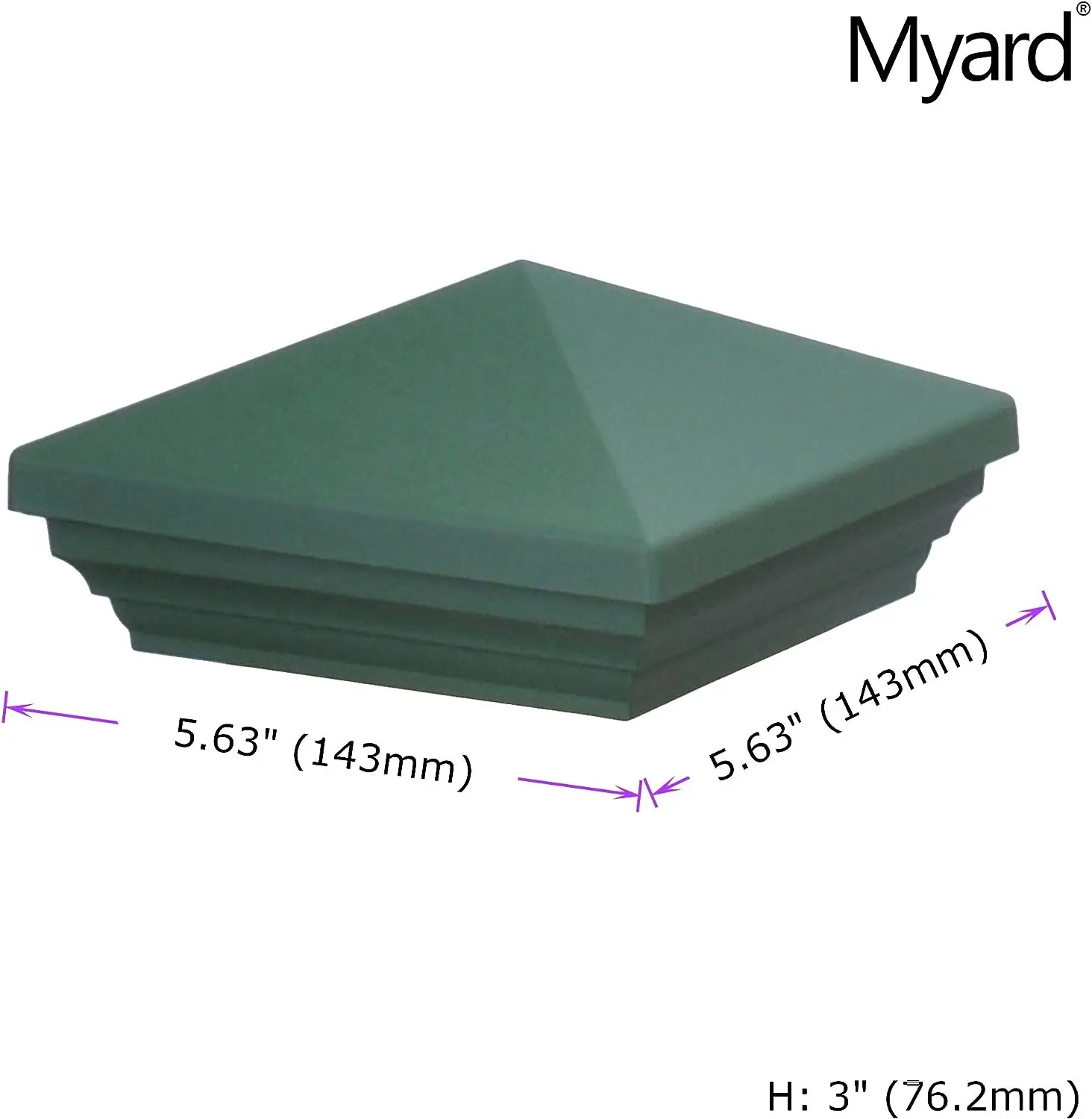 Walmart Hot Sale The New Listing Universal Snap-On Design Fence Pyramid Top Cap Abs Material