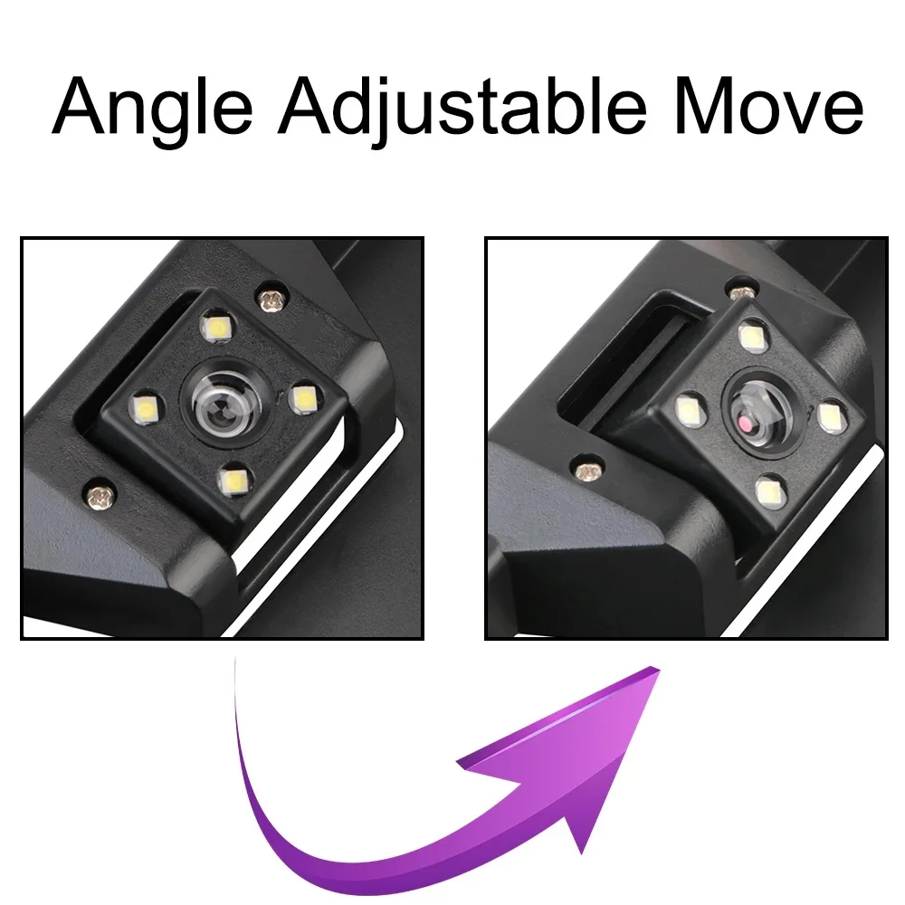 12V Car Rear View Camera 4 8 LED Parking Sensor Parktronic With European License Plate Holder Frame Universal Auto Accessories