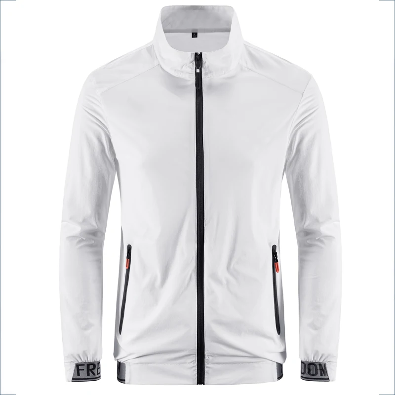 Summer thin breathable Waterproof windbreaker  stand collar sports jacket