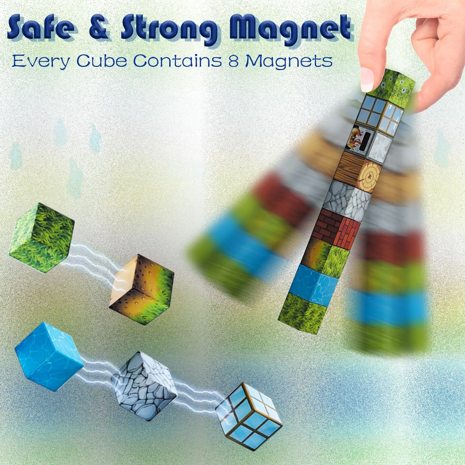 2025 Trending Stem 3d Magnetic Cube Set Magnet Toys children Puzzle Toddler Magic Strong Forest Magnetic Building Blocks For kid
