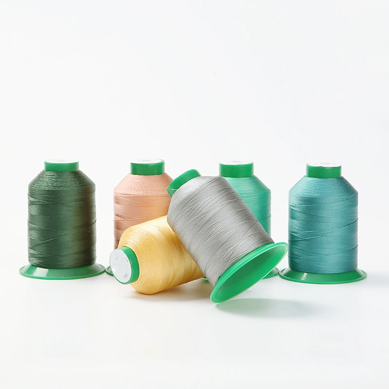 GRS Certified Nylon6.6 Recycled Bonded Sewing Thread 1050D/3 Continuous Filament N6.6 For Leather and Luggage