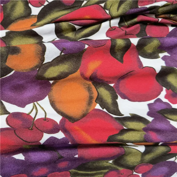 Customized Printed Tencel Lyocell Print Spandex Fabric 180gsm Printed Lyocell Knitted Fabric