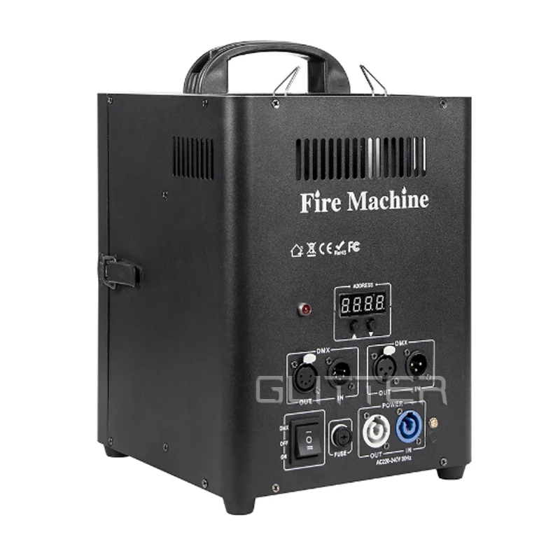 High Quality Custom DMX Fire Spray Thrower Machine Double Head Fire Machine Flame Projector