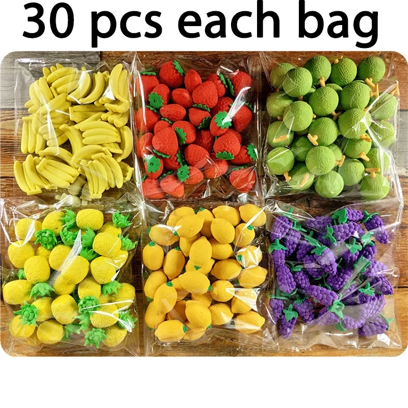 Карандаш с фруктовым ластиком, кавайный ластик, канцелярские принадлежности, школьный ластик в ассортименте, пазл с едой, карандаш в форме овощей, Ластики для вечеринок, сувениры