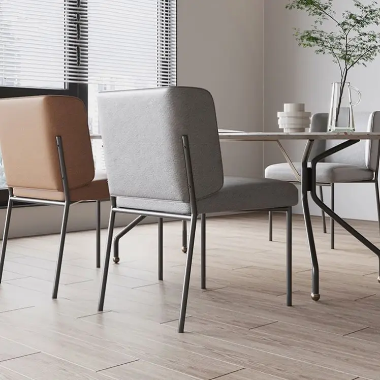 Home Negotiation and Dressing Chair Restaurant Coffee Leisure Chair Modern Stainless Steel Dinning Chair