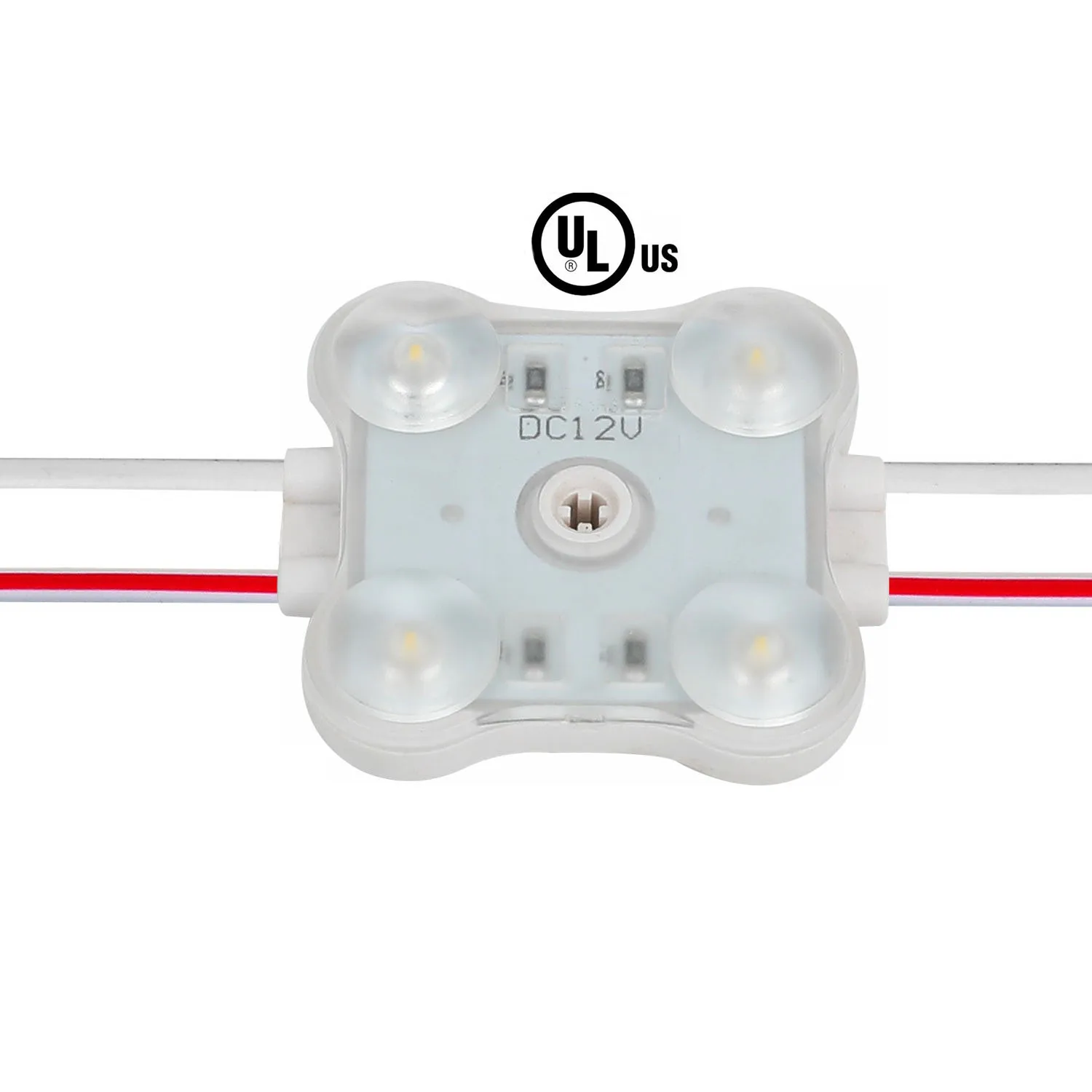 Впрыск 2 4 ватт 4led модуль с объективом Открытый холодный белый 12 В задний свет Светодиодные полосы модули освещения для лайтбокса буквы