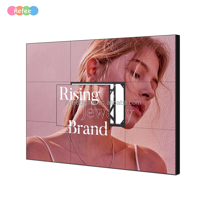 Indoor video wall monitor advertising display narrow bezel 2K 4K HD 2x3 3x3 panels mulit splicing screens Lcd Video Wall