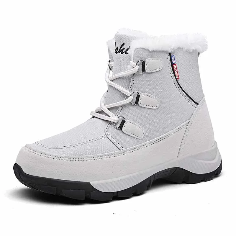Outdoor Winter Durable Women Snow Boot Warm Mid-Calf Cotton Casual Girl Shoes