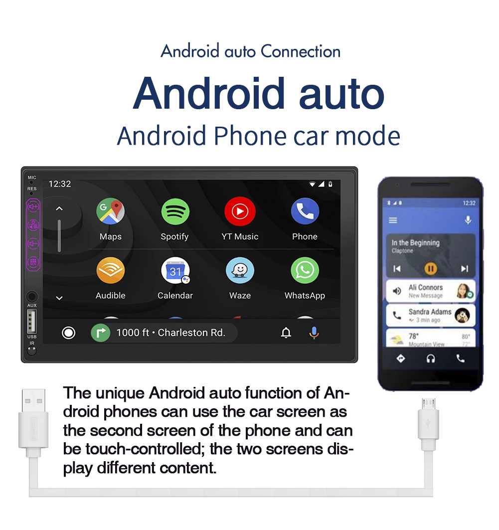 7/8/9Inch Car Android Touch Screen GPS Stereo Radio Navigation System Audio Auto Electronics Video Car DVD Play