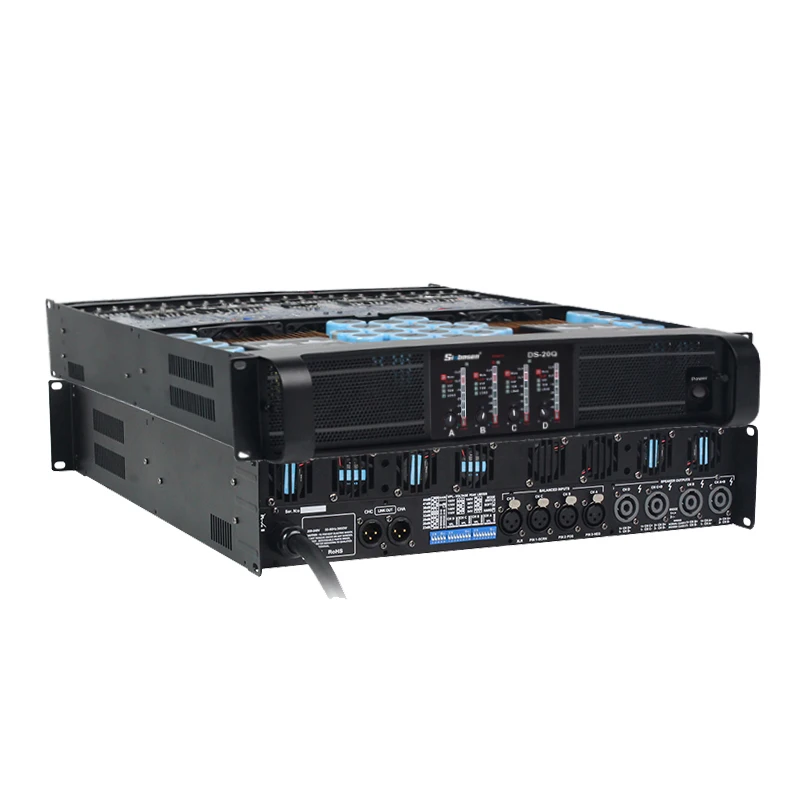 DS-20Q sound  dj class td 4 channel subwoofer 2000 watts power amplifier audio