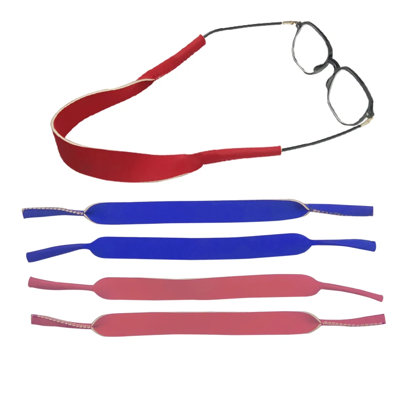 Sport safety lanyard cord eyewear accessories non-slip neoprene floating sunglasses neck strap custom sunglass straps
