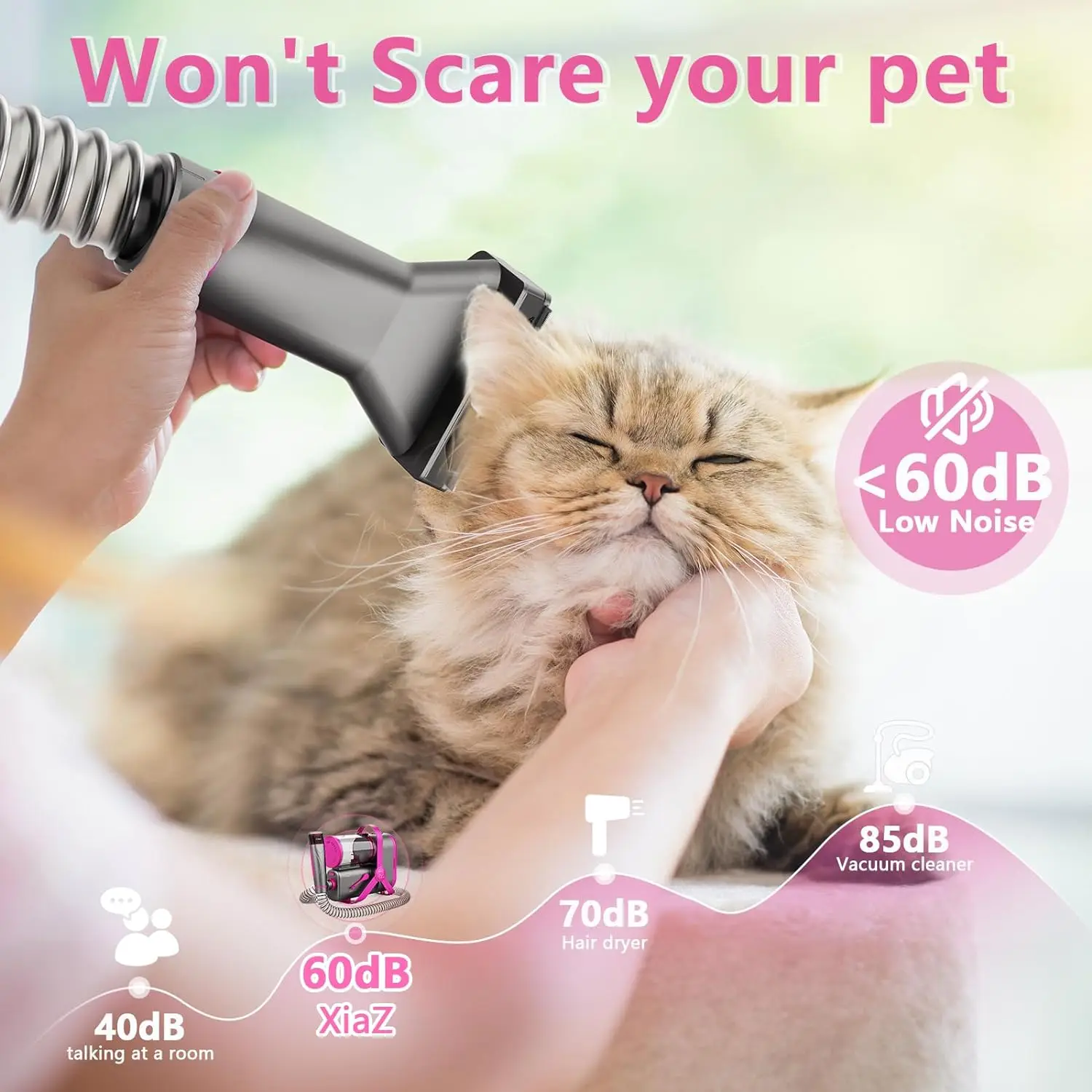 Intelligent 3 In One High Power Electric Pet Grooming Vacuum Cleaner Pet Hair Blower Clipper Nail Grinder For Dog And Cat