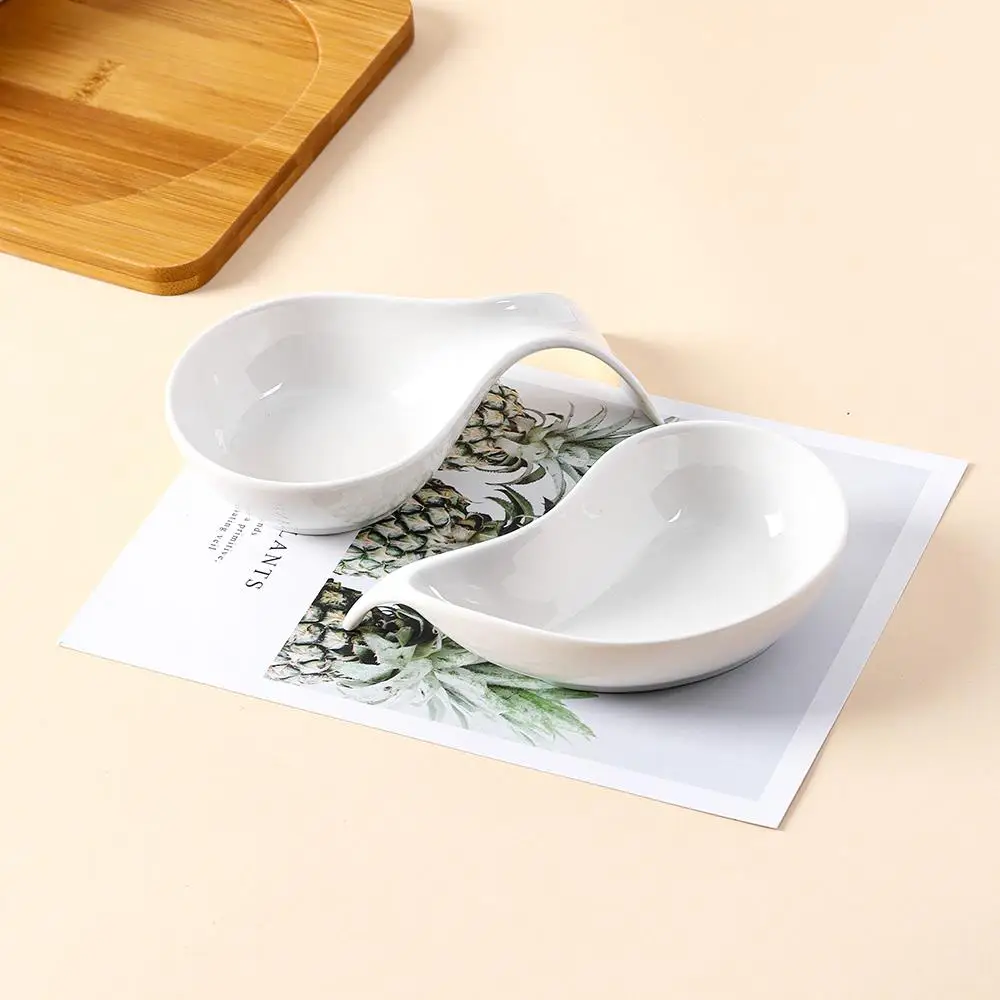 Wholesale serving plate set Snack Sushi Mustard Dipping Soy Sauce Dishes Ceramic Plates