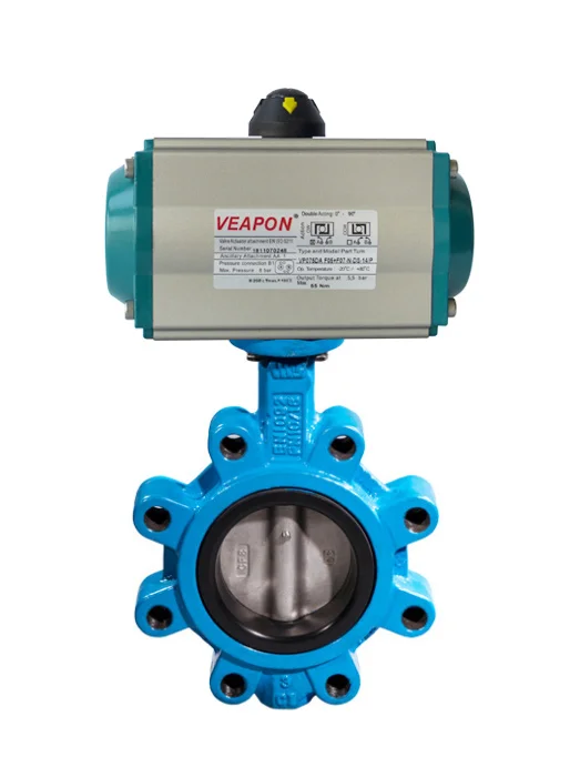 Пневматический клапан-бабочка CF8 CF8M CF3M WCB производство Китай