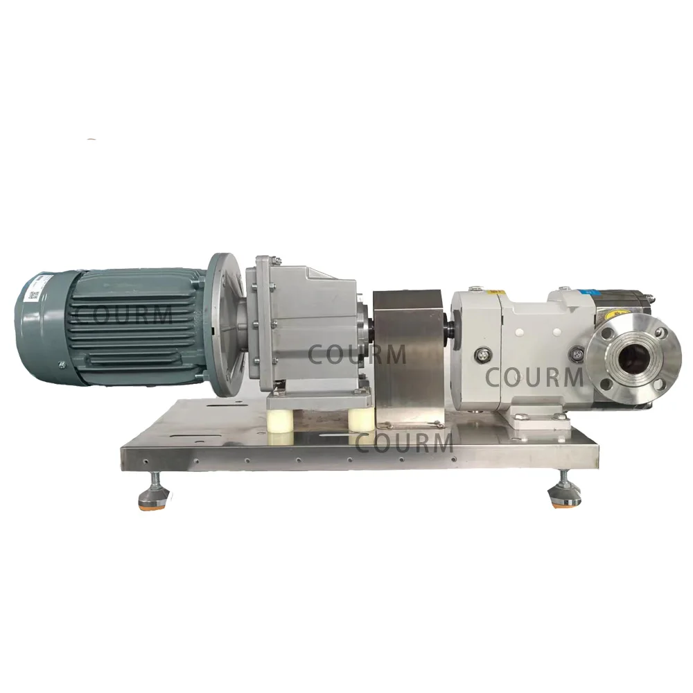 COURM Factory Price Sanitary Rotor Rotary Lobe Pump Food Grade For Syrup Honey Chocolate molasses Yogurt Food Transfer Pump