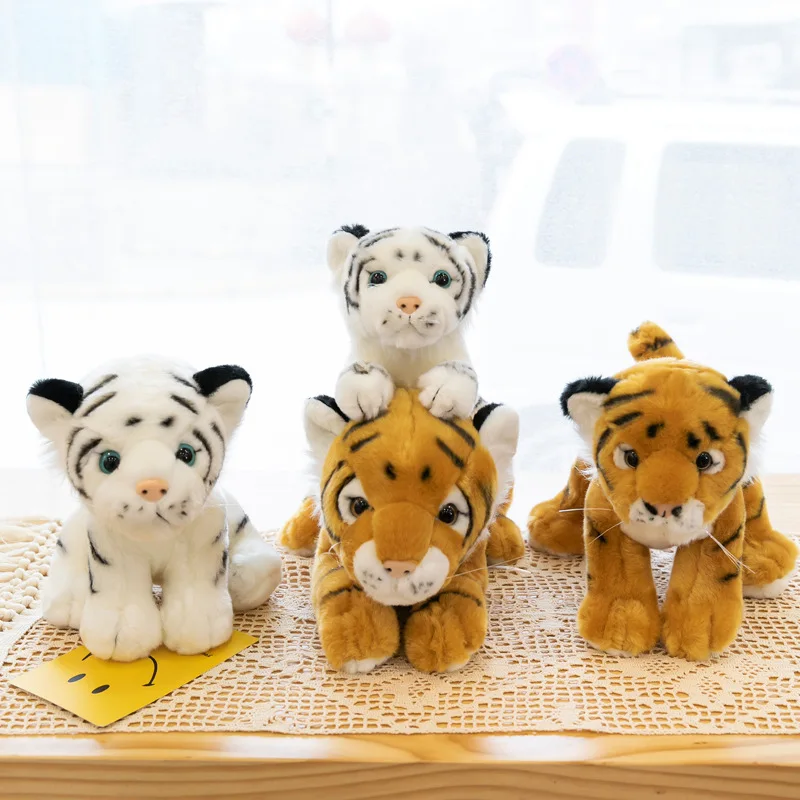 
stuffed animals white Tiger the king peluches cute baby plush soft big eyes toy 