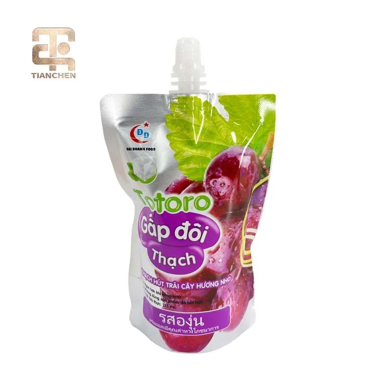 Various Shape Plastic Pouch Stand Up Packaging Bags Juice Baby Food Spout Pouch With Spout