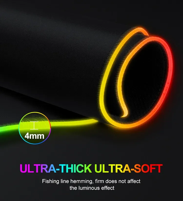 RGB mouse pad 800x300mm non-slip Mauspad Large LED light-up mouse pad Waterproof gaming keyboard pad