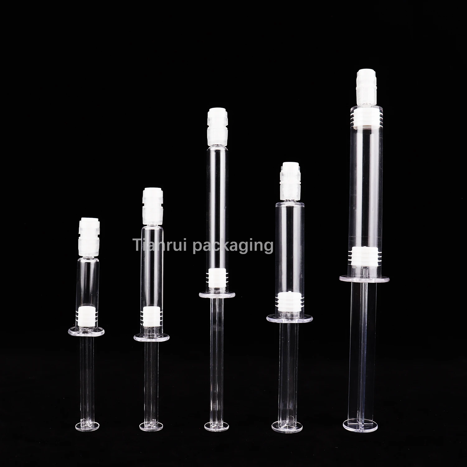 Free Sample Eye Cream Syringe Lip Gloss Serum Bottle 1ml 2ml 3ml 5ml 10ml Empty PS Plastic Syringe Bottle for Cosmetics