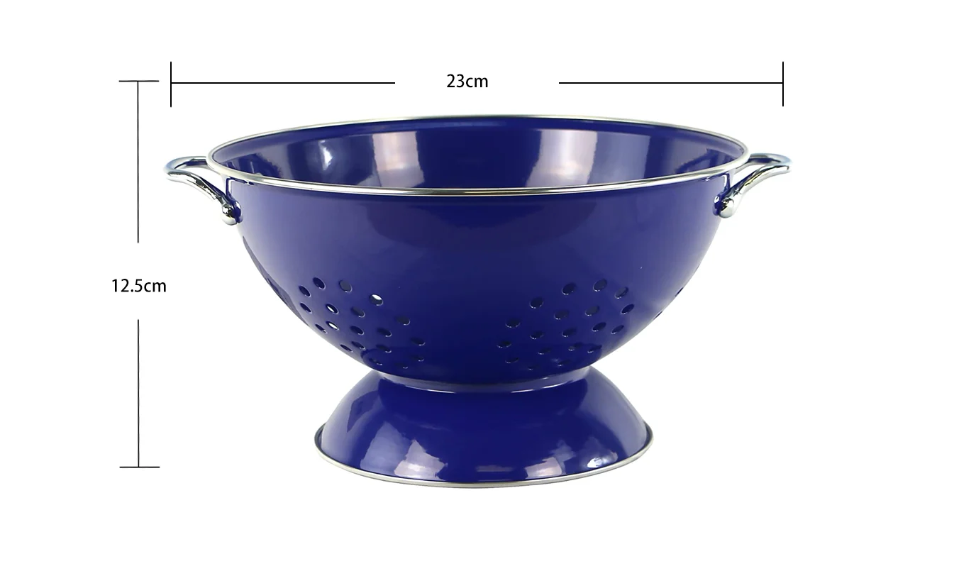 Cheap And High Quality Fruit Vegetable Enamel Colander Basket