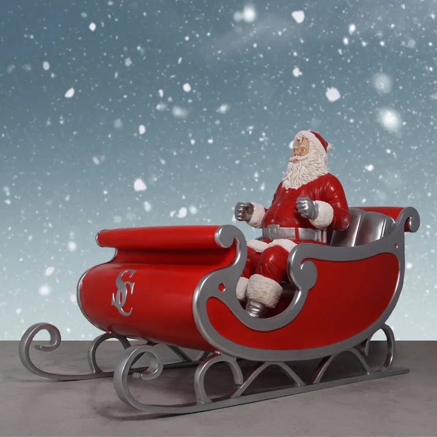 Santa claus fiberglass sculpture fiberglass custom made sculpture