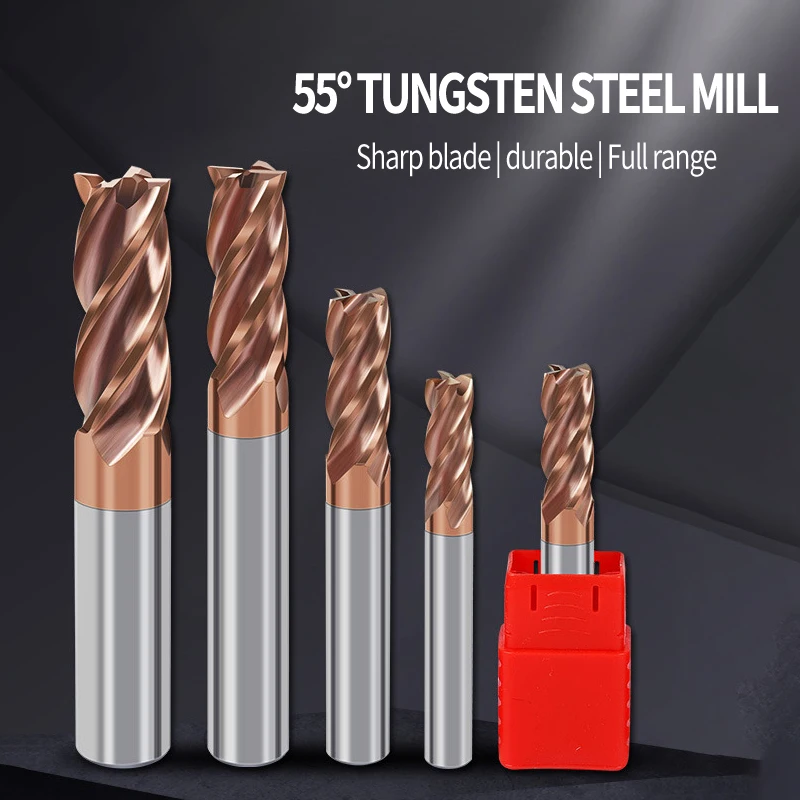 Cemented Tungsten Carbide Indexable Cutters Flatten Square Solid End Mill Deep Groove Milling Cutter