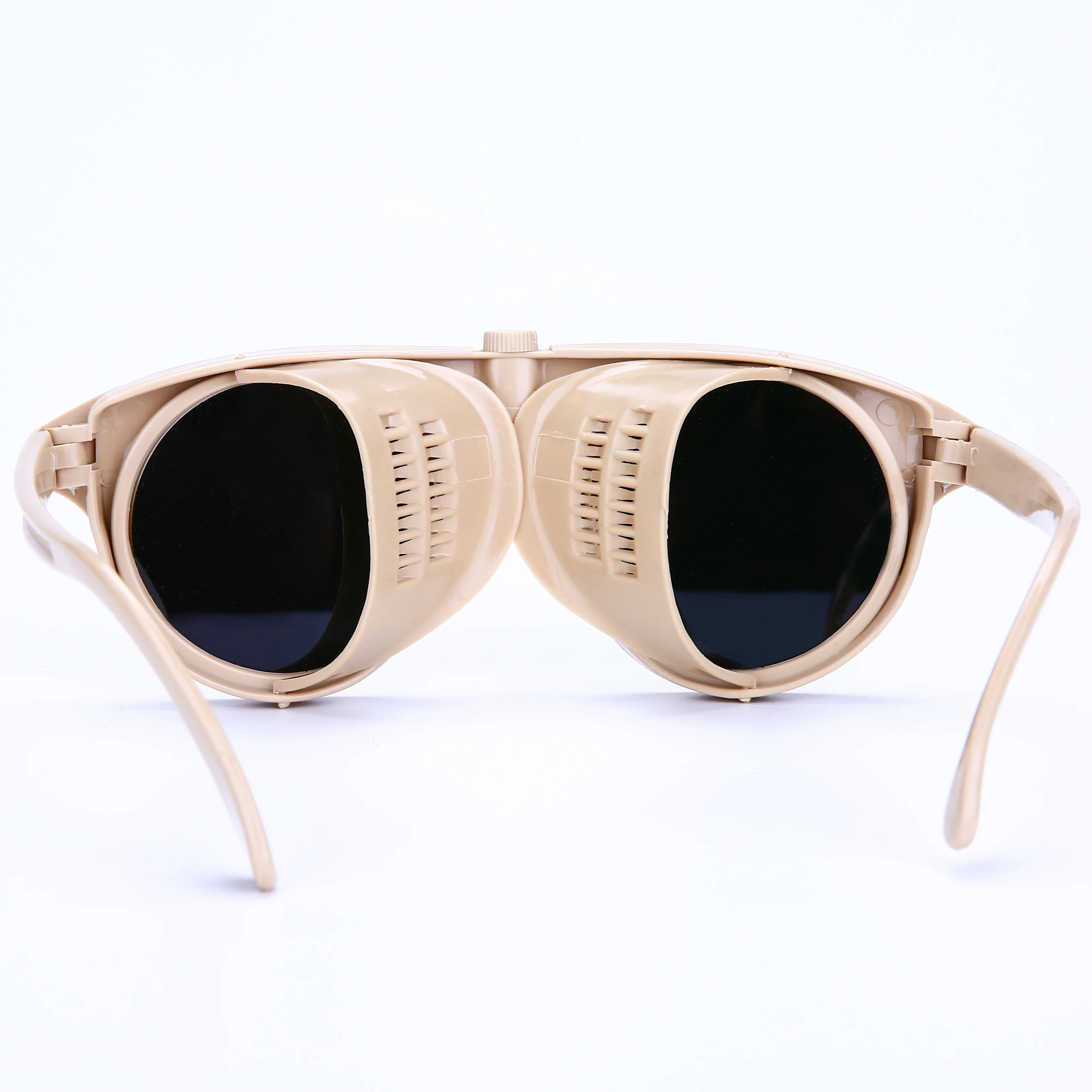 Customizable color flip-up front design resists splashing flexible PVC frame seals tightly safety welding