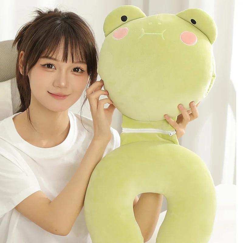 Cute Frog Multifunctional Versatile Adjustability U-Shaped Throw Neck Pillow Traction Rest