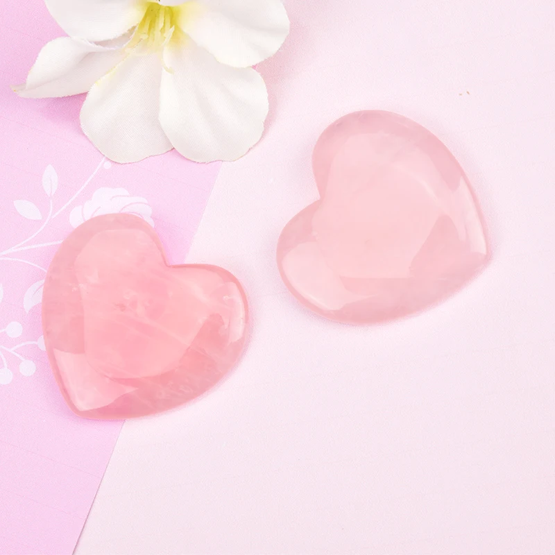 Hanhe Gem Mini  Heart-Shape Rose Quartz Amethyst Face Jade Gua Sha Massage Tool