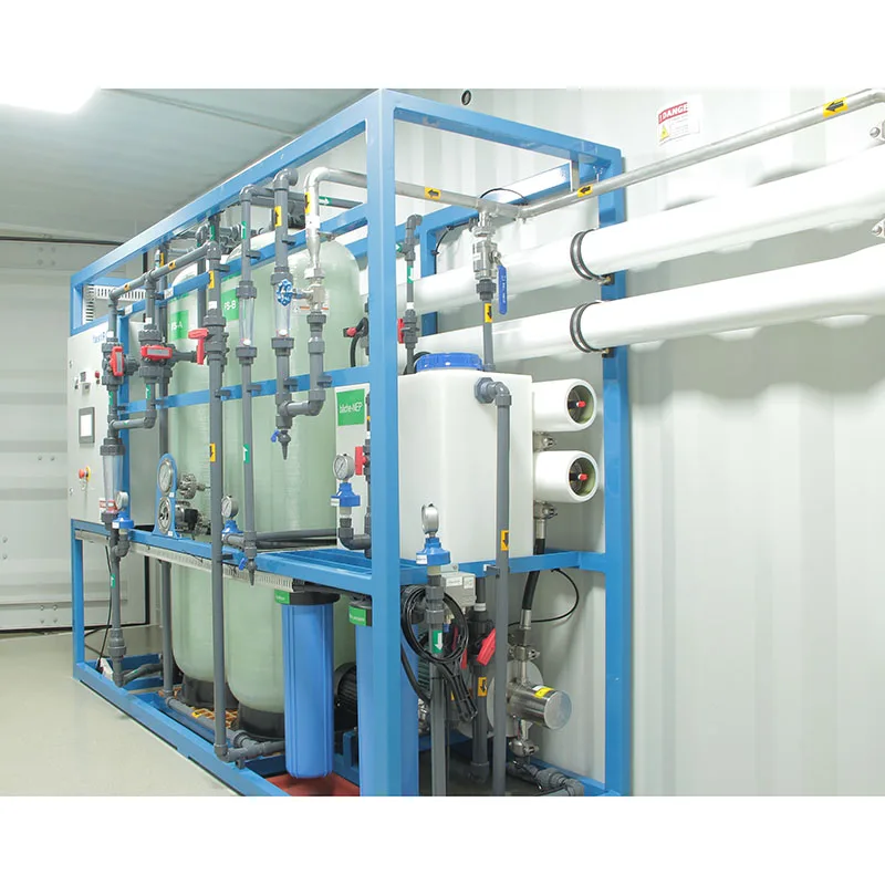 RO seawater desalination skid-mounted container system drinking water treatment for sale
