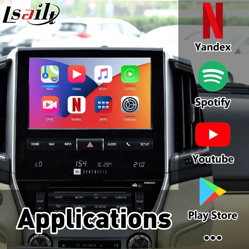 
PX6 4+64GB Lsailt CarPlay and Android video interface included YouTube, Netflix for Land Cruiser 2014-21 LC200 