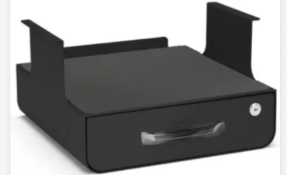 White black color  inch Slim Under Desk Pull-Out Storage Office Mounted Sliding Metal Drawer For Standing Desk