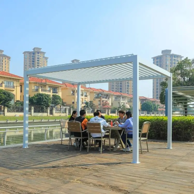 Simple Manual Outdoor Terrace Pergola Louvered Greenway 3*3 3*4 Outdoor Pergola