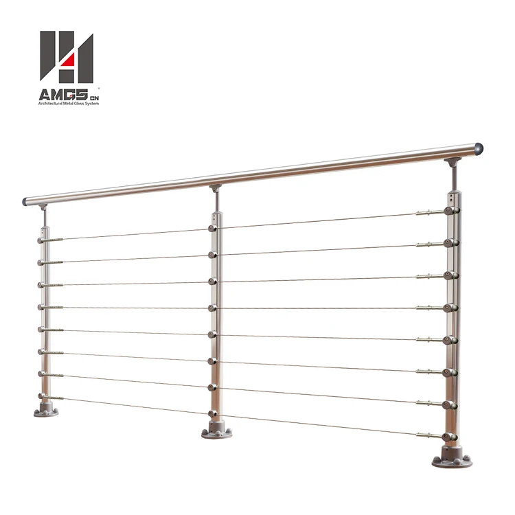 
Build Terrace Rail ing, 304 316 Standard S S Modern Design Stainless Steel Cable Balustrades Railing 