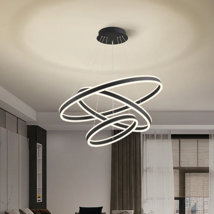 Креативная акриловая Роскошная Современная круглая люстра в скандинавском стиле для гостиной и спальни, подвесные светильники