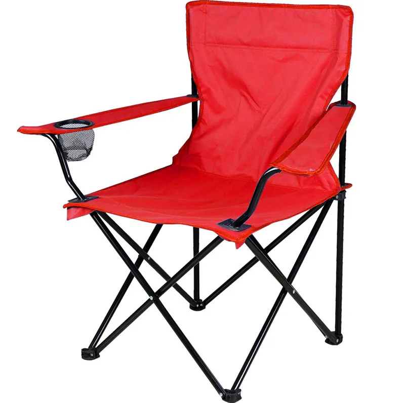 Outdoor folding armchair with cup holder for easy carrying   beach chair  camping chair