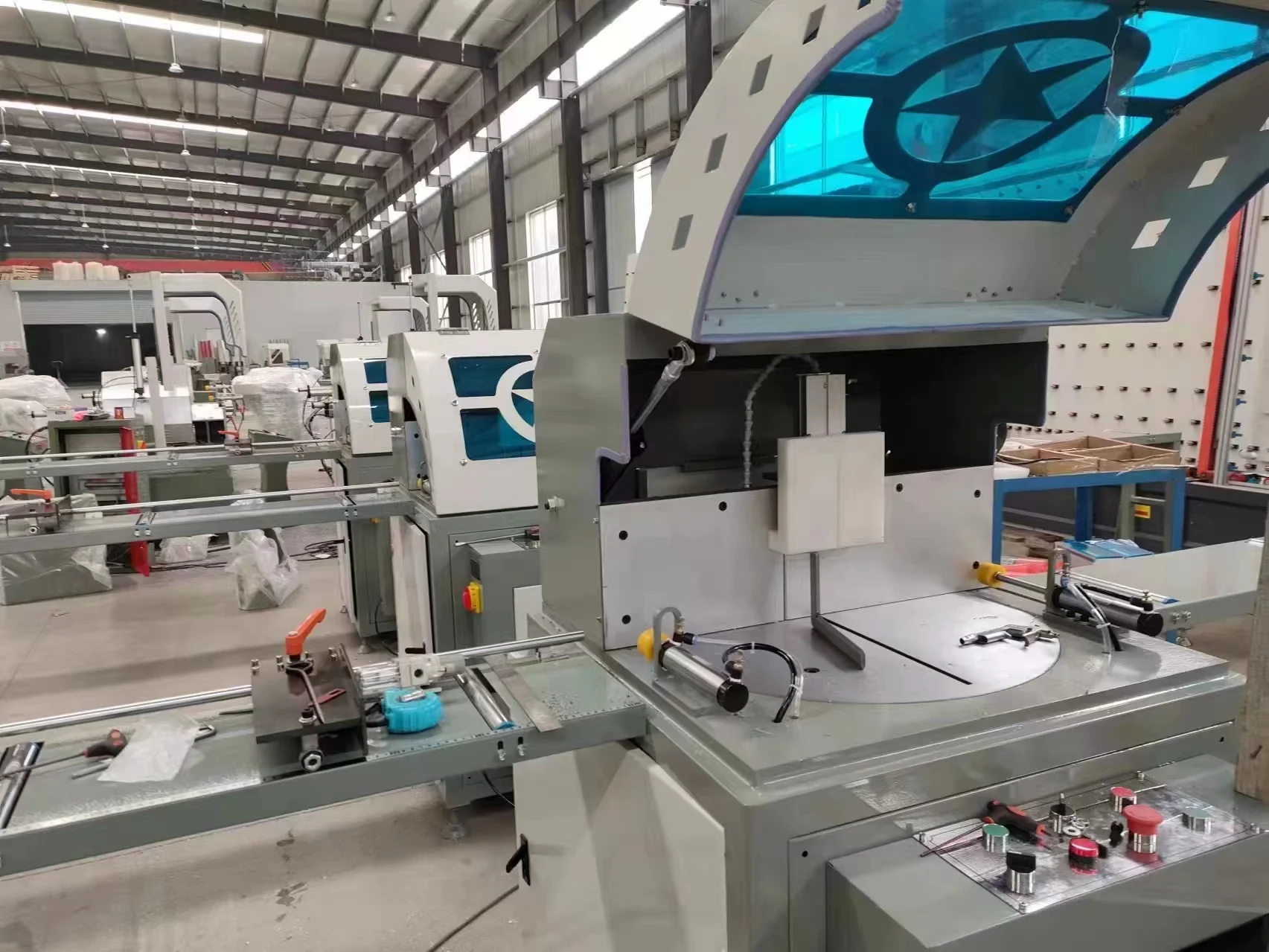 Economical Single Head Manual PVC UPVC Saw Machine New Used Aluminium Profile Cutting Manufacturing Plant Italy Motor Bearing