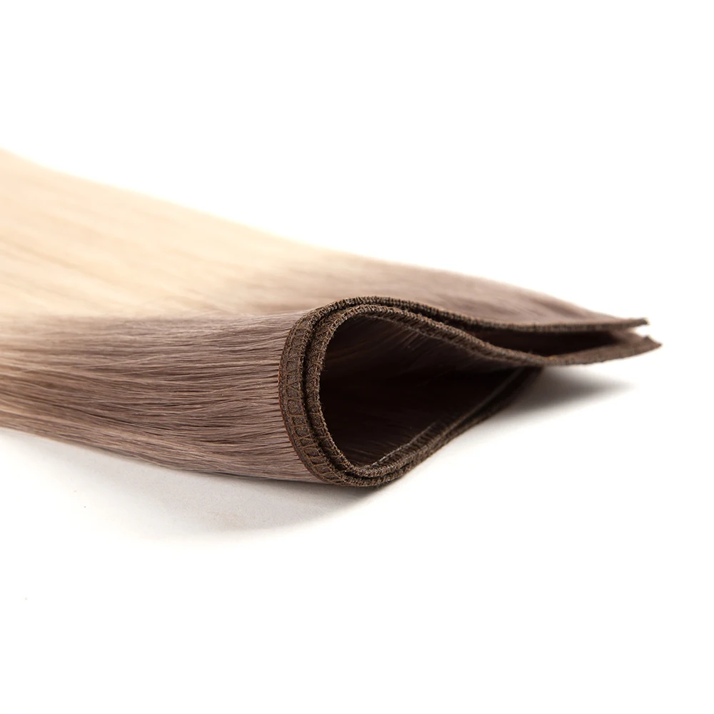Russian Hair Extensions Genius Weft Cuticle Aligned Genius Weft 12A Double Drawn Virgin Russian Hair Extensions Genius Weft