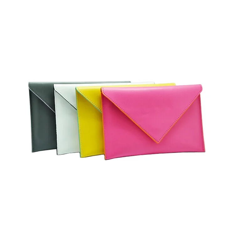 A4 A5 PU leather horizontal document holder leather document holder in envelop style with magnetic closure