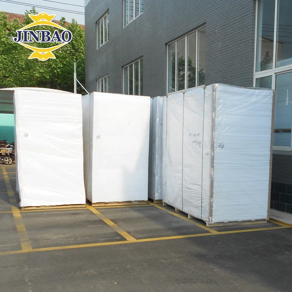 JINBAO rigid sheet  4x8 8mm 18mm plastic sheets waterproof co extruded foam blocks foam board pvc for kitchen cabinets