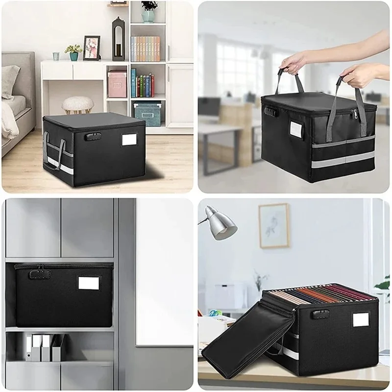 Wholesale Durable Portable Fire And Water-resistant Safe Briefcase File Storage Bags Important Document Bags