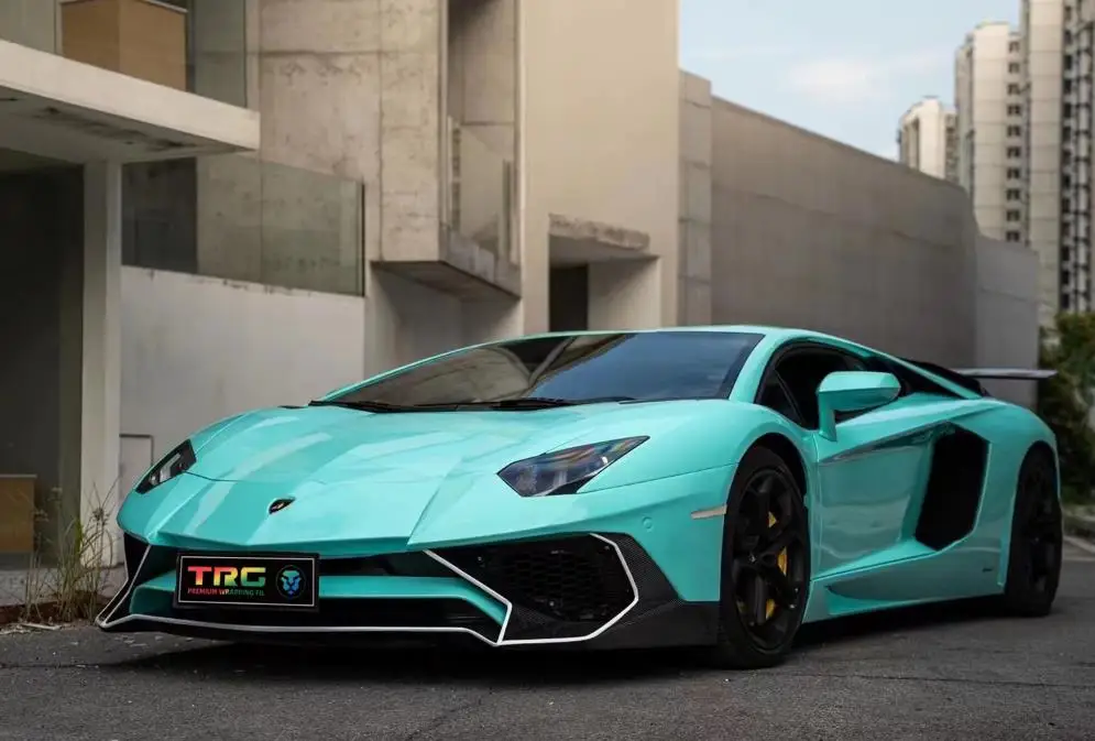 Premium super bright crystal gloss Tiffany Blue chrome-plated vinyl wrap plastic scratch resistant highlight no bubble sticker