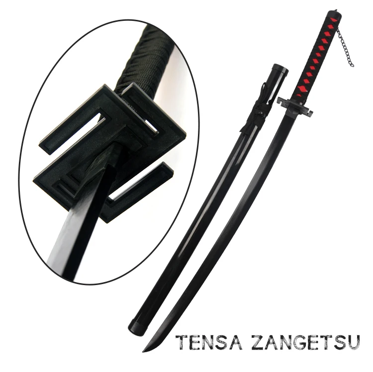 Wholesale 4 Styles Bleach 104cm Kurosaki Ichigo Zangetsu Anime Kidults Role Play Toy Katana Wood Swords For Cosplay Playing Boys