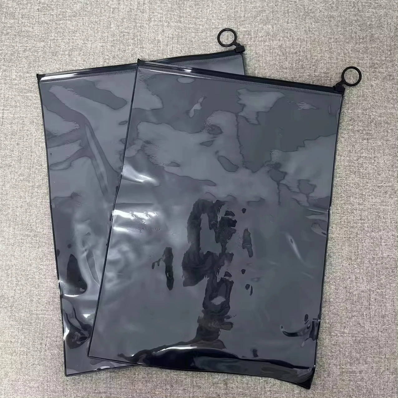 Custom T Shirt Packaging Zip Lock Bag Black Matte Frosted Ziplock Plastic Zipper Bags With Logo For Clothes Clothing Packaging
