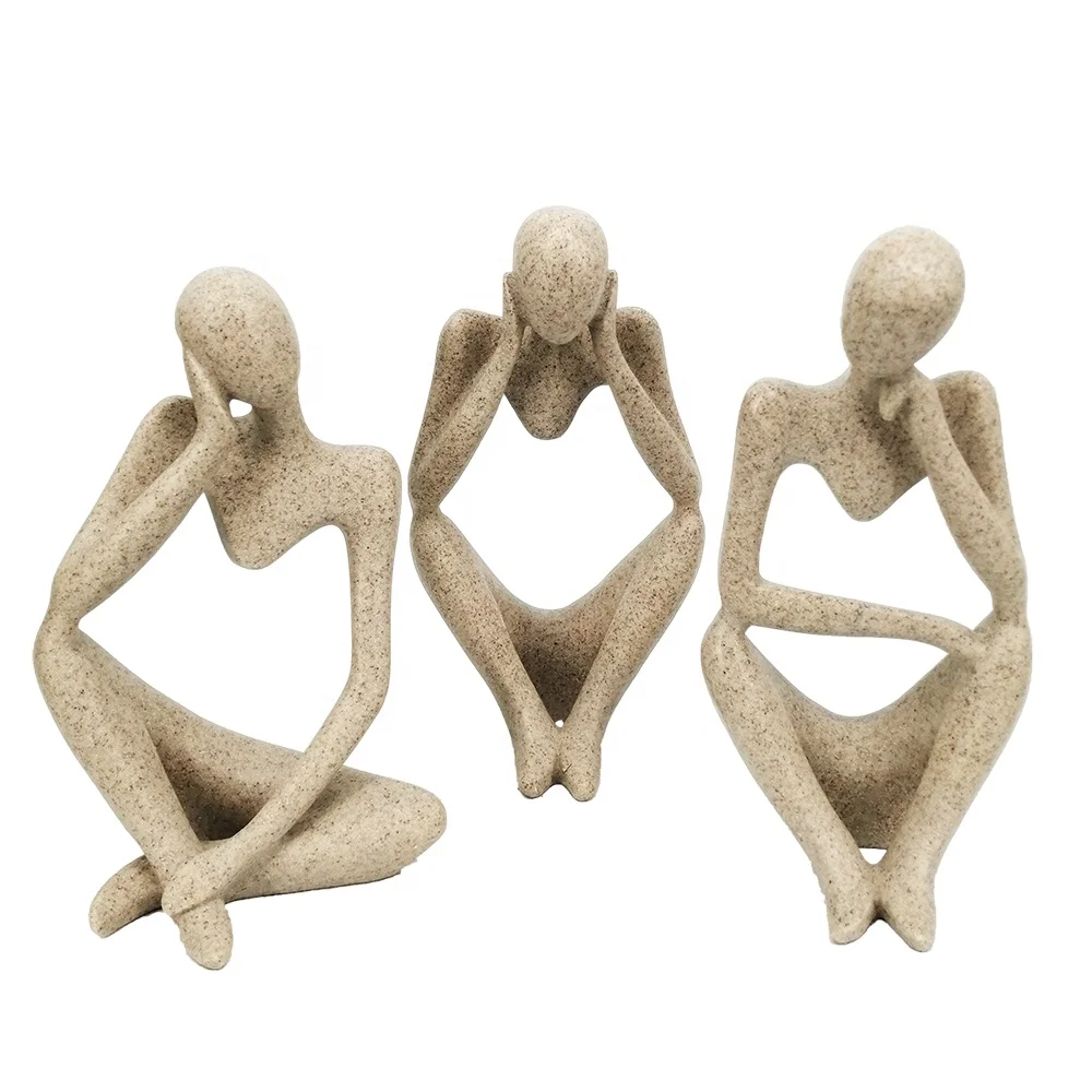 Скандинавская креативная современная абстрактная скульптура из полимерной смолы фигурки истончиков украшение для гостиной домашний мягкий Настольный Декор