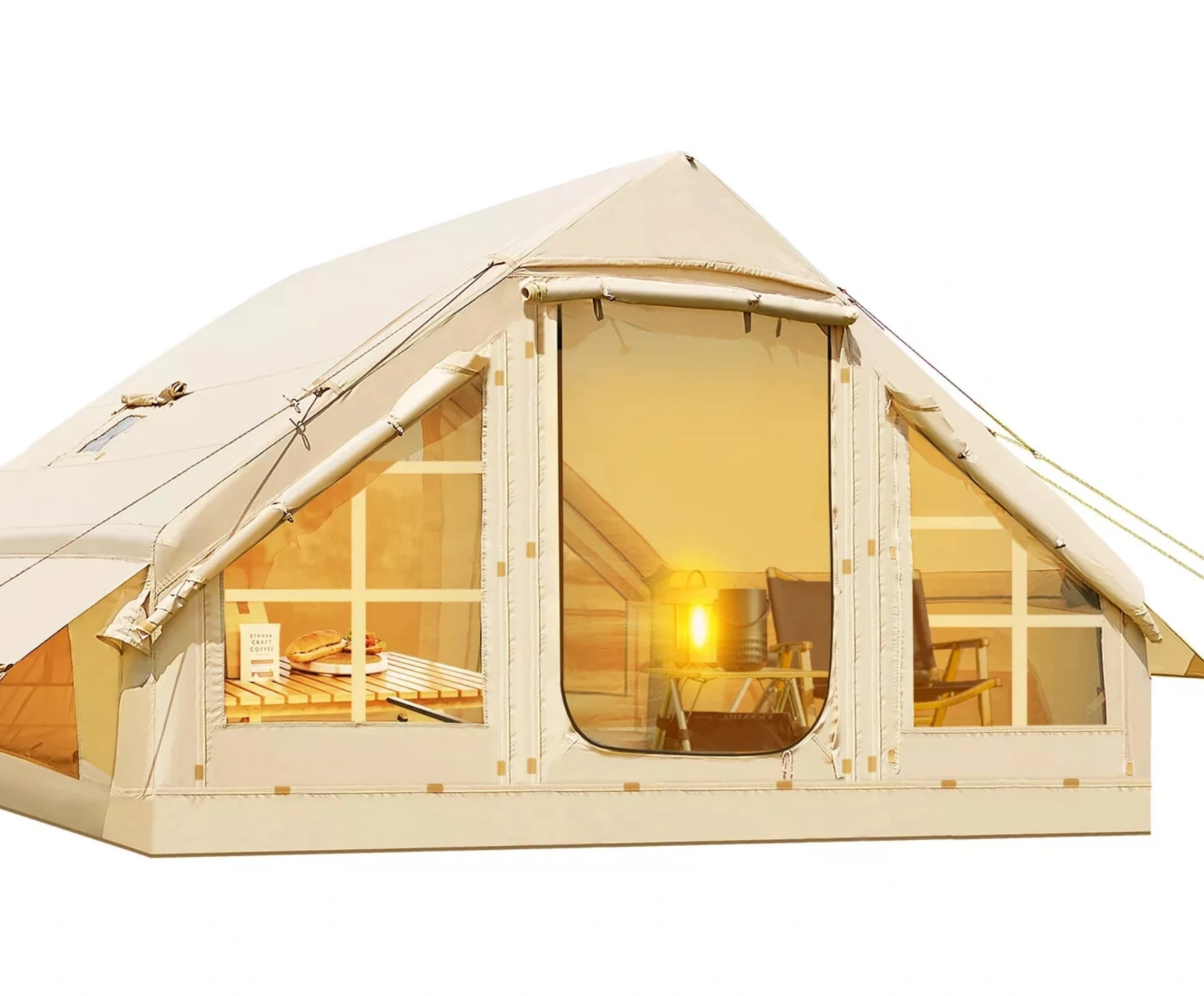 Factory custom wholesale Oxford Waterproof Camping Hotel Arabian Tent 3-4/5-8 People Family Party luxury Cabin Inflatable tent