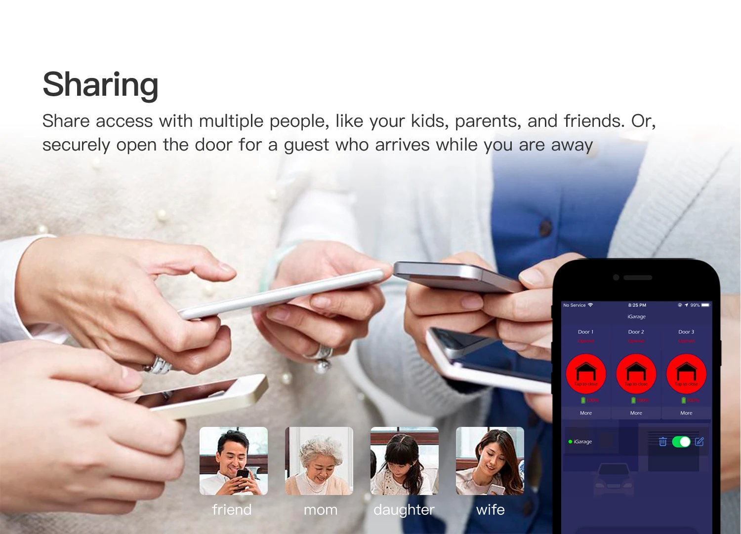 APP control Smart Garage Door Opener Remote Control Garage Door rollup garage door opener